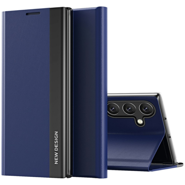 "Baoshi" Side Line atvērams maciņš - zils (Galaxy S24 / S25)