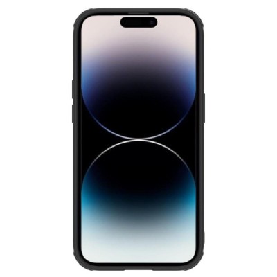 Apple iPhone 14 Pro Max "Nillkin" CamShield Textured S Magnetic melns apvalks, aizmugure ar kameras aizsargu | vacins.lv