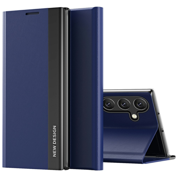 "Baoshi" Side Line atvērams maciņš - zils (Galaxy S24+ / S25+)