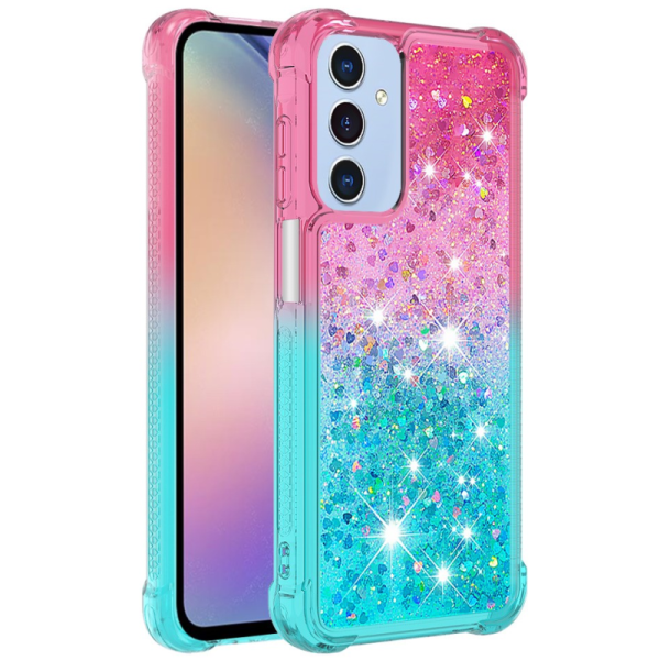 "Yibo" Shine cietā silikona (TPU) vāciņš - rozs/zils (Galaxy A26)