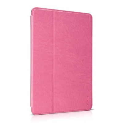 Prabangus „HOCO“ Retro Crystal serijos odinis atverčiamas rožinis Apple iPad Air 2 dėklas / Priedai.lt