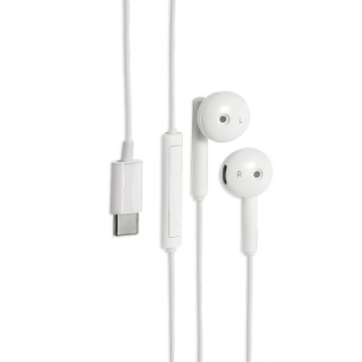 "Bullet" austiņas ar Type-C savienotāju - baltas | Vacins.lv