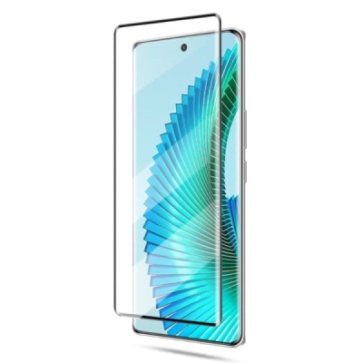 Huawei Honor Magic 5 Lite (Honor X9a) „Mocolo“ 9H 3D Tempered Glass sustiprintos apsaugos juodas pilnai dengiantis apsauginis ek