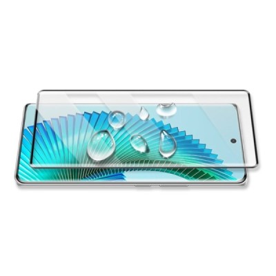 Huawei Honor Magic 5 Lite (Honor X9a) „Mocolo“ 9H 3D Tempered Glass sustiprintos apsaugos juodas pilnai dengiantis apsauginis ek