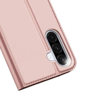 Samsung Galaxy A56 / A36 "Dux Ducis" Skin sērijas rozs ādas atvērams maciņš | Vacins.lv