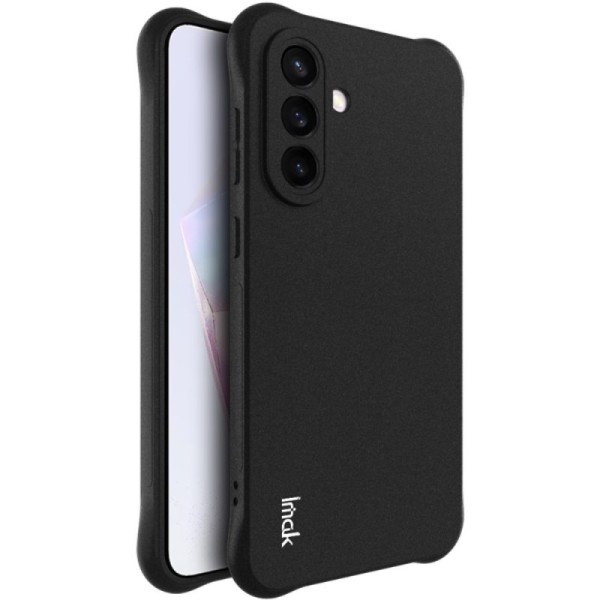 "Imak" pastiprinātas aizsardzības cieta silikona matēta (TPU) apvalks - melns (Galaxy A36)