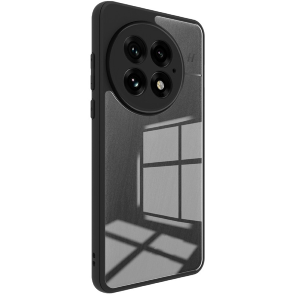 "Imak" cieta silikona (TPU) apvalks - dzidrs / melns (OnePlus 13)