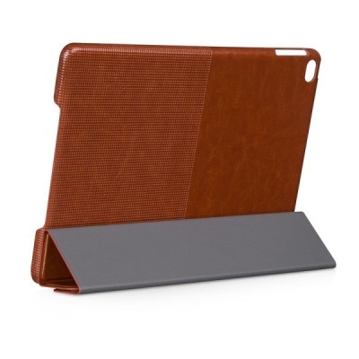 Prabangus „HOCO“ Crystal Fashion serijos odinis atverčiamas rudas Apple iPad Air 2 dėklas / Priedai.lt