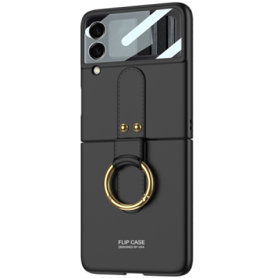 Samsung Galaxy Z Flip4 (F721) "GKK" Ring melns plastika apvalks | vacins.lv