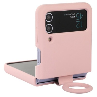 Samsung Galaxy Z Flip4 "Dechen" Ring Kickstand cieta silikona (TPU) apvalks - rozs | Vacins.lv