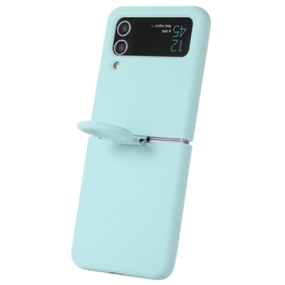 Samsung Galaxy Z Flip4 "Dechen" Ring Kickstand cieta silikona (TPU) apvalks - piparmētru | Vacins.lv
