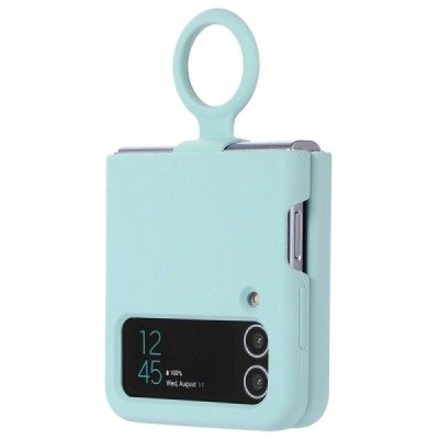 Samsung Galaxy Z Flip4 "Dechen" Ring Kickstand kieto silikono (TPU) dėklas - mėtinė | Priedai.lt