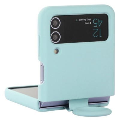 Samsung Galaxy Z Flip4 "Dechen" Ring Kickstand kieto silikono (TPU) dėklas - mėtinė | Priedai.lt