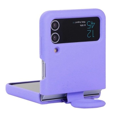 Samsung Galaxy Z Flip4 "Dechen" Ring Kickstand cieta silikona (TPU) apvalks - violets | Vacins.lv