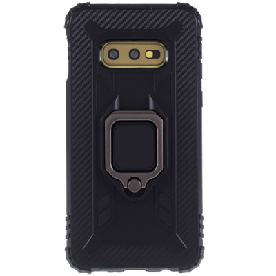 Samsung Galaxy S10e "Kickstand" pastiprinātas aizsardzības melns apvalks | Vacins.lv