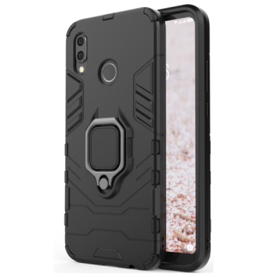 Huawei P20 Lite "Kickstand" pastiprinātas aizsardzības melns apvalks | Vacins.lv