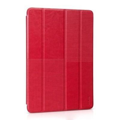 Prabangus „HOCO“ Crystal Fashion serijos odinis atverčiamas raudonas Apple iPad Air 2 dėklas / Priedai.lt