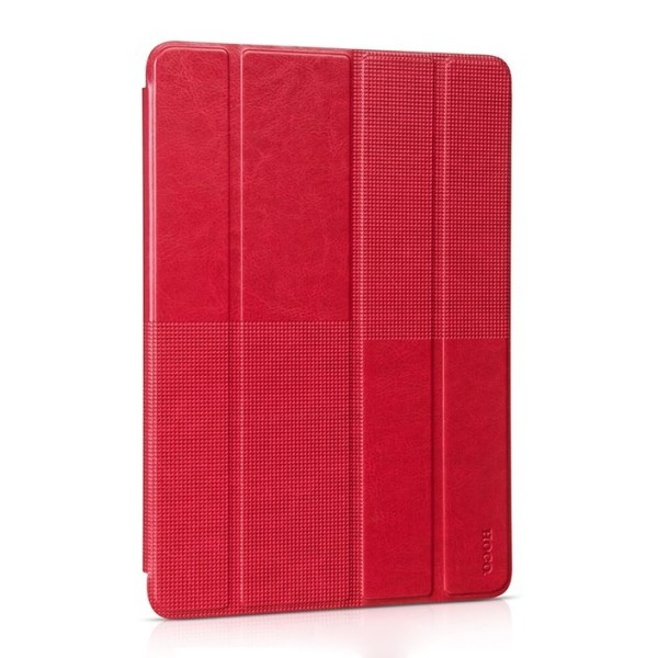 „HOCO“ Crystal Fashion atvēramais ādas futrālis - sarkans (iPad Air 2)