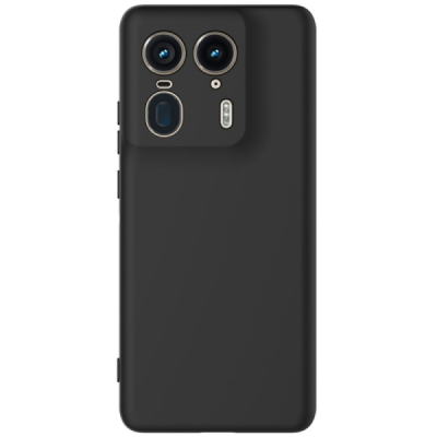 Motorola Edge 50 Ultra 5G "Shell" cieta silikona (TPU) apvalks - melns | vacins.lv