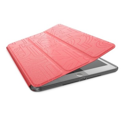 Prabangus „HOCO“ Cube serijos kieto silikono (TPU) atverčiamas raudonas Apple iPad Air 2 dėklas / Priedai.lt