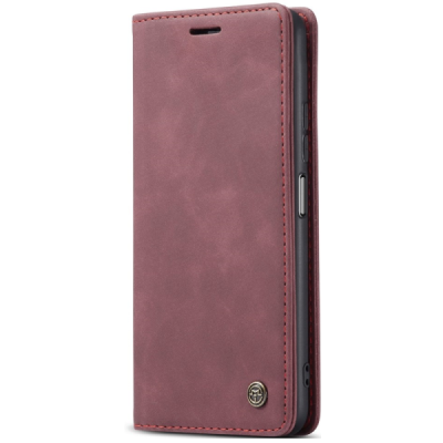 Xiaomi Redmi Note 11 4G (Redmi Note 11s 4G) CaseMe Retro solidus atverčiamas bordo odinis dėklas - knygutė | Priedai.lt