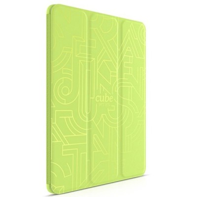 Prabangus „HOCO“ Cube serijos kieto silikono (TPU) atverčiamas žalias (salotinis) Apple iPad Air 2 dėklas / Priedai.lt