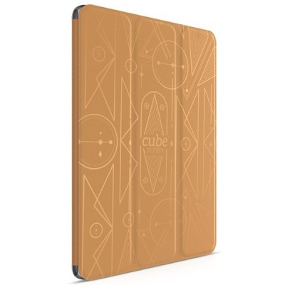 Prabangus „HOCO“ Cube serijos kieto silikono (TPU) atverčiamas rudas Apple iPad Air 2 dėklas / Priedai.lt
