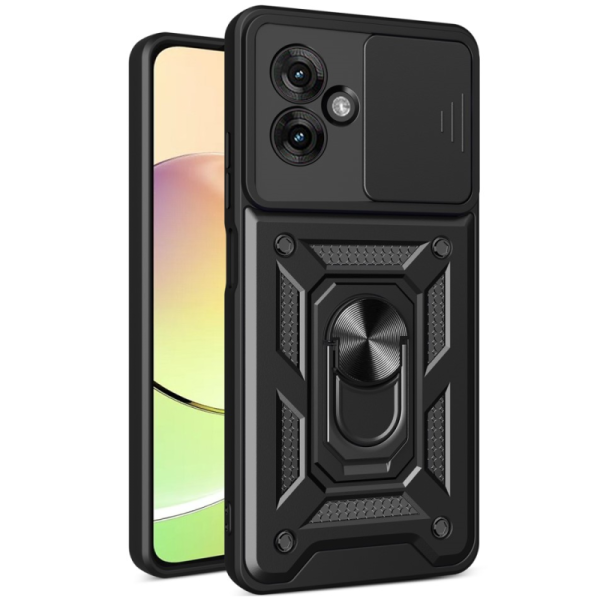 "Mozhi" Kickstand pastiprinātas aizsardzības apvalks - melns (Motorola Moto G55 5G)