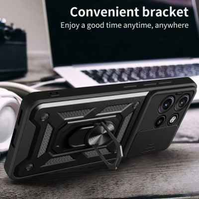 "Mozhi" Kickstand enhanced protection case - black (Motorola Edge 60 Neo / Edge 50 Neo / Moto S50 / ThinkPhone 25)