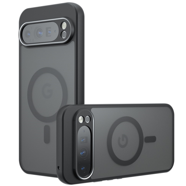 "Mofan" MagSafe matēts cieta silikona (TPU) apvalks - melns (Pixel 9 / 9 Pro)