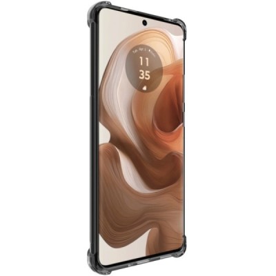 Motorola Edge 50 Ultra "Imak" pastiprinātas aizsardzības cieta silikona (TPU) caurspīdīgs pelēks vāciņš | Vacins.lv