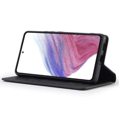 Samsung Galaxy A53 LC IMEEKE atvēramais melns maciņš - maks | Vacins.lv