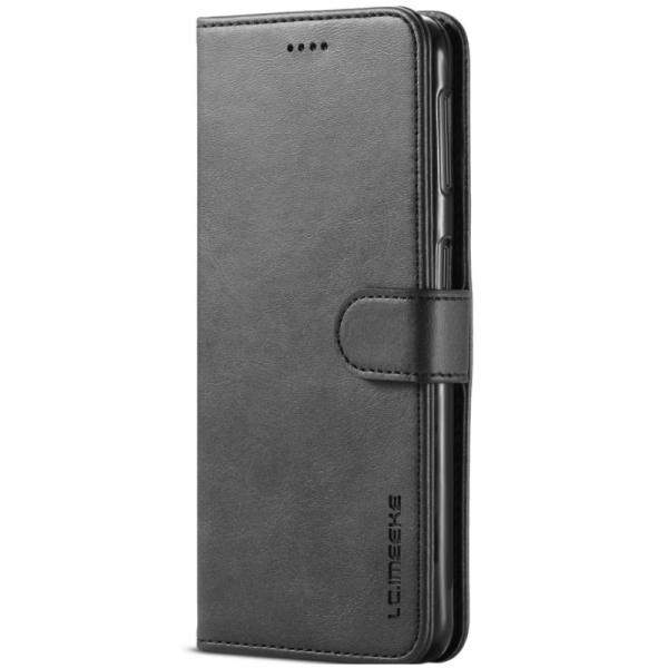 "LC.IMEEKE" atvēramais maciņš - melns (Galaxy A7 2018)