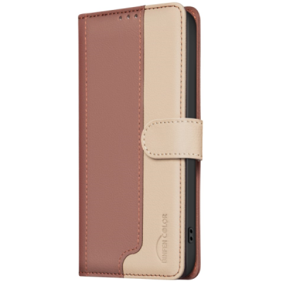 Apple iPhone 15 Pro Max "Binfen Color" BF sērijas brūns atvērams maciņš, maks | Vacins.lv