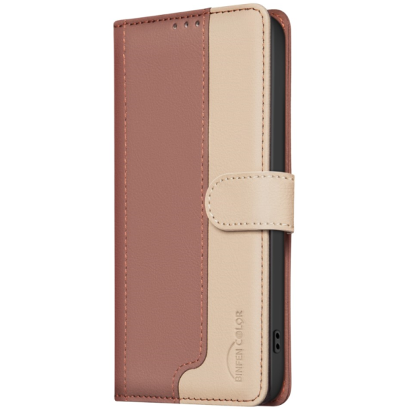 „Binfen Color“ BF atverčiamas dėklas - rudas (iPhone 15 Pro Max)