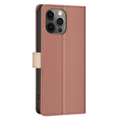 Apple iPhone 15 Pro Max „Binfen Color“ BF rudas odinis atverčiamas dėklas - knygutė | Priedai.lt