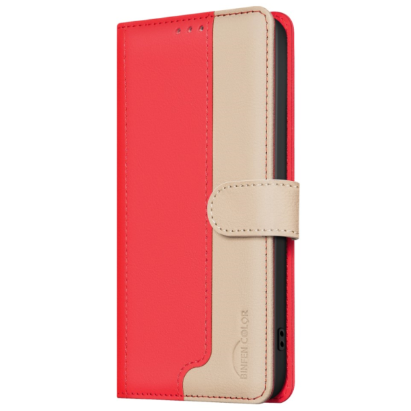 „Binfen Color“ BF atverčiamas dėklas - raudonas (iPhone 15 Pro)