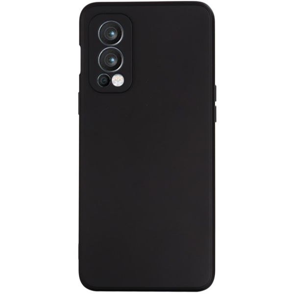 "Shell" cieta silikona (TPU) apvalks - melns (OnePlus Nord 2)