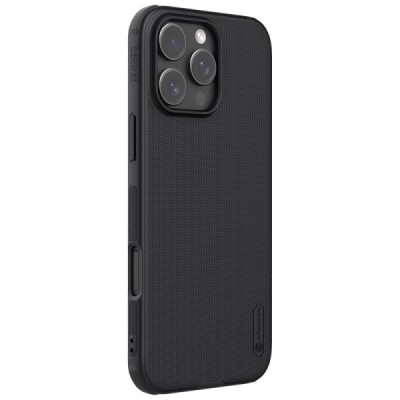 Nillkin Frosted Shield Pro Apple iPhone 16 Pro juodas plastikinis dėklas - nugarėlė | Priedai.lt