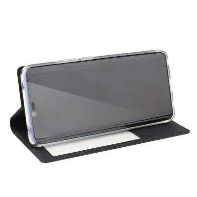 Huawei Mate 20 Pro "ViLi" DMX solīds atvēramais ādas melns maciņš - maks | Vacins.lv