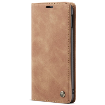 Samsung Galaxy S10e CaseMe Retro solīds atvēramais ādas gaiši brūns maciņš - maks | Vacins.lv
