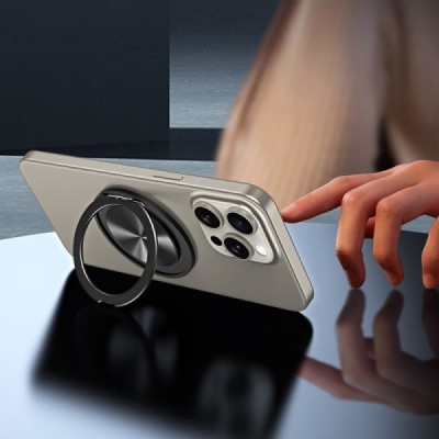 "Airai" Aluminum Kickstand telefona turētājs - melns | Vacins.lv