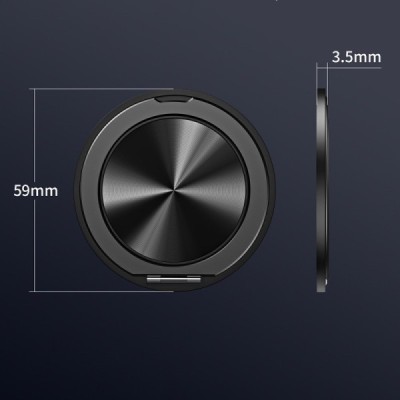 "Airai" Aluminum Kickstand telefona turētājs - melns | Vacins.lv