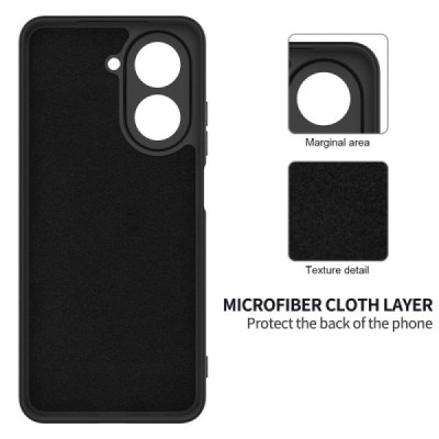 Xiaomi Poco C71 4G "Shell" cieta silikona (TPU) apvalks - melns | vacins.lv