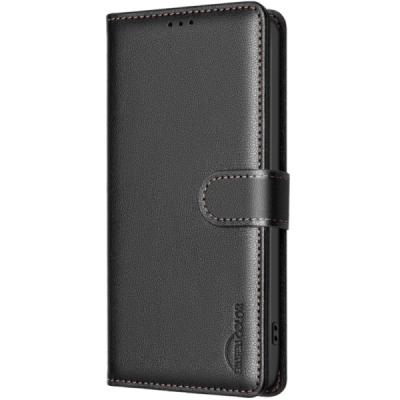 Xiaomi Poco C71 "Binfen Color" BF sērijas melns atvērams maciņš, maks | Vacins.lv