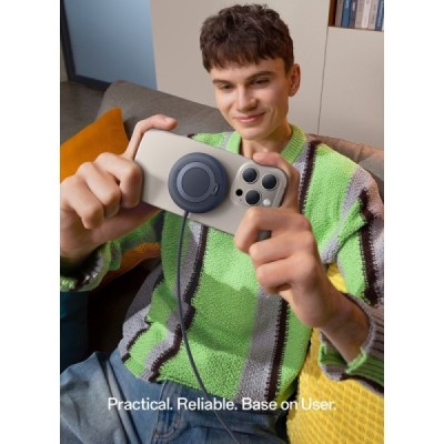 Baseus Simple Mini4 magnētiskais uzlādes statīvs Qi2 bezvadu kompaktais lādētājs - melns (15W) | Vacins.lv