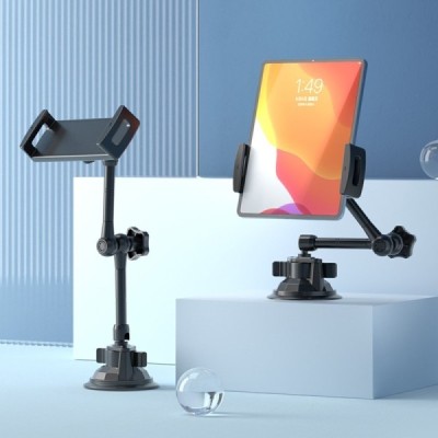 „LanParte“ P1 automobilinis planšetės laikiklis prie stiklo - juodas | Priedai.lt