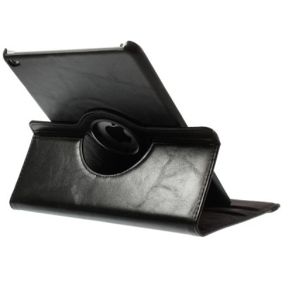 Apple iPad Air 2 solidus atverčiamas juodas odinis dėklas (360°) - stovas / Priedai.lt