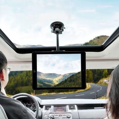 „LanParte“ P1 automobilinis planšetės laikiklis prie stiklo - juodas | Priedai.lt