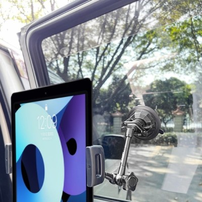 „LanParte“ P1 automobilinis planšetės laikiklis prie stiklo - juodas | Priedai.lt